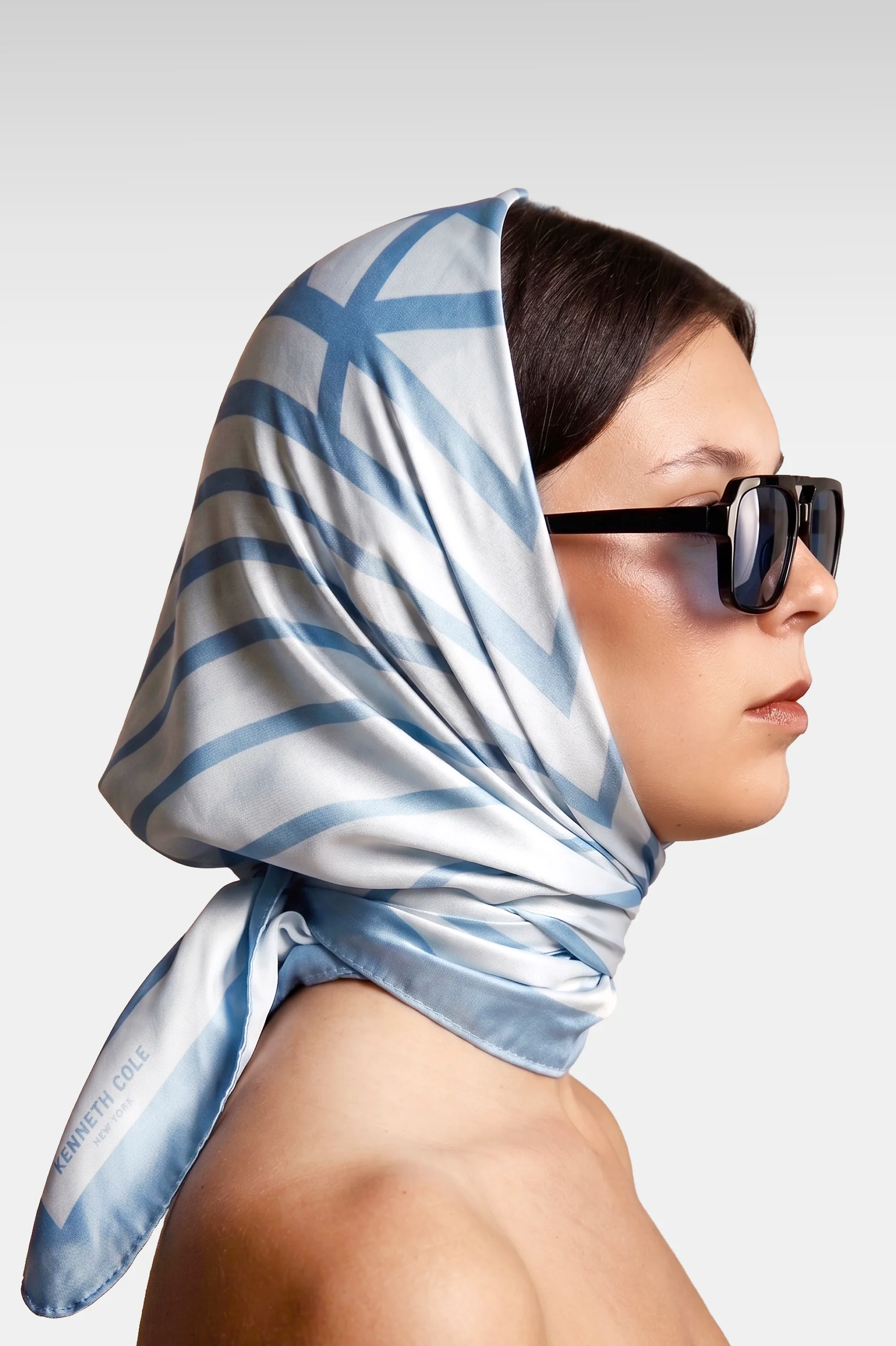 Geometric Logo Print Scarf - Image 7