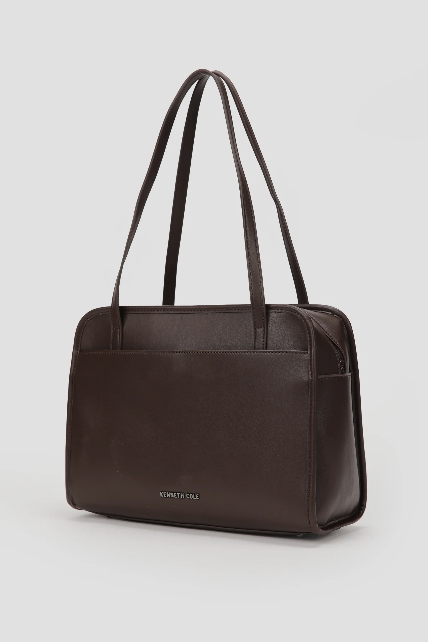 Structured Faux Leather Shoulder Bag - Image 4
