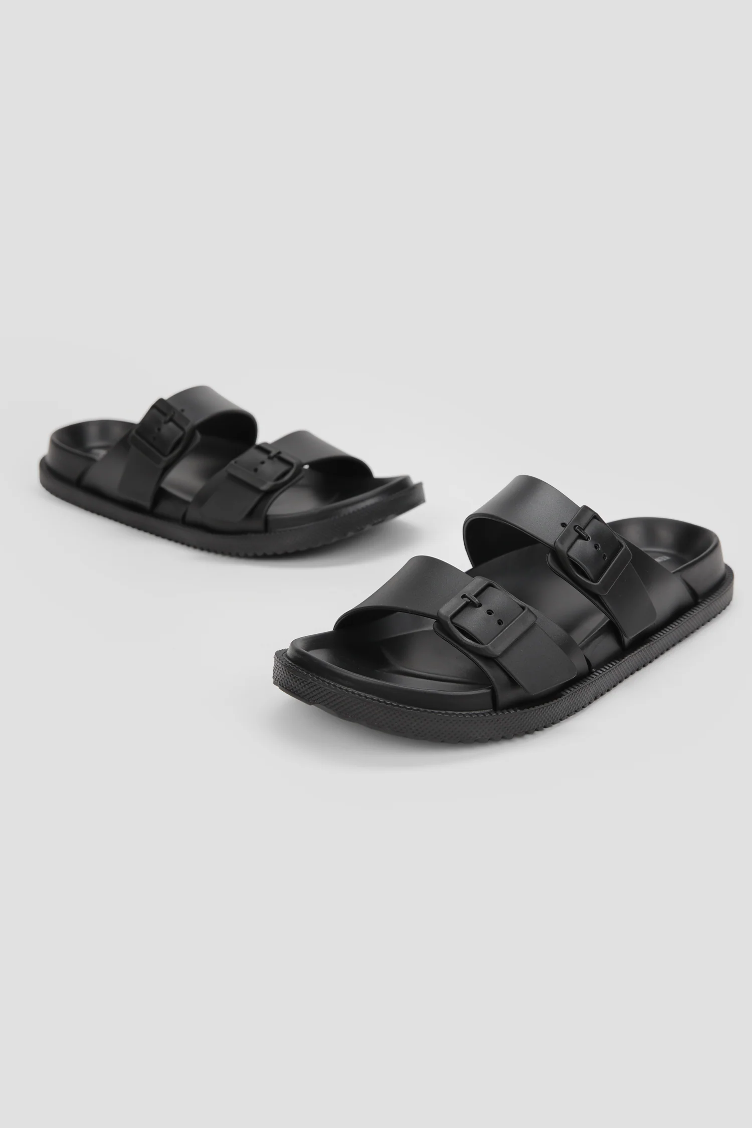 Buckle Strap Slide Sandals - Image 3